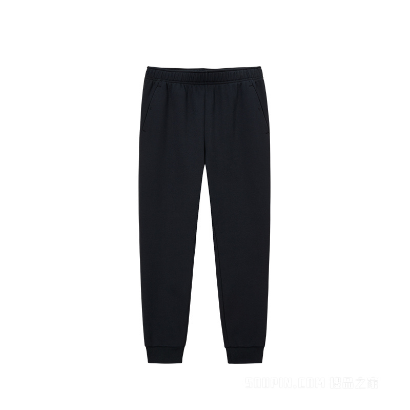 安踏训练男子密暖绒针织运动长裤