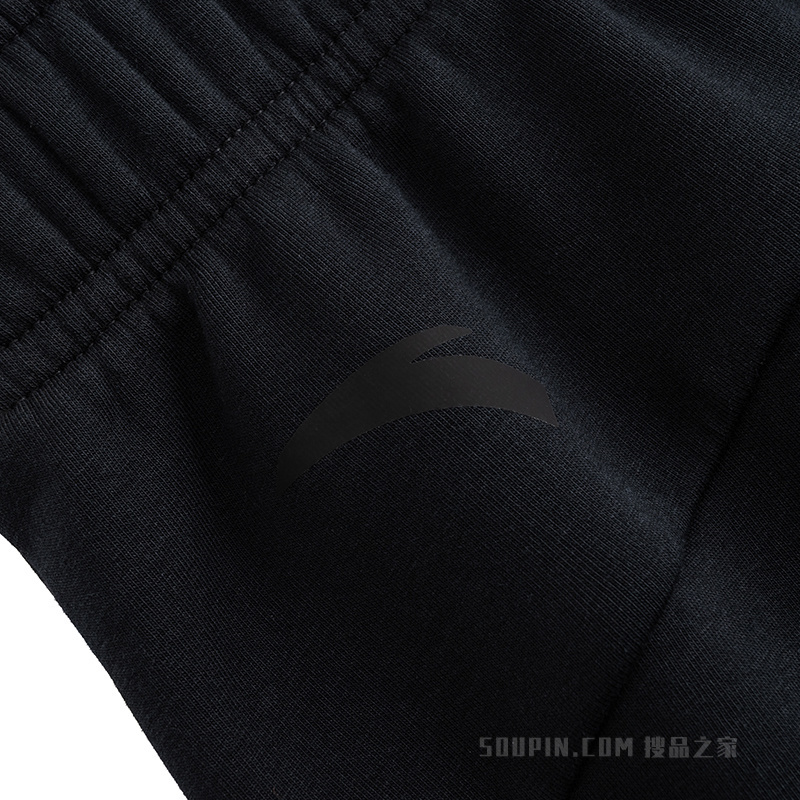 安踏训练男子密暖绒针织运动长裤