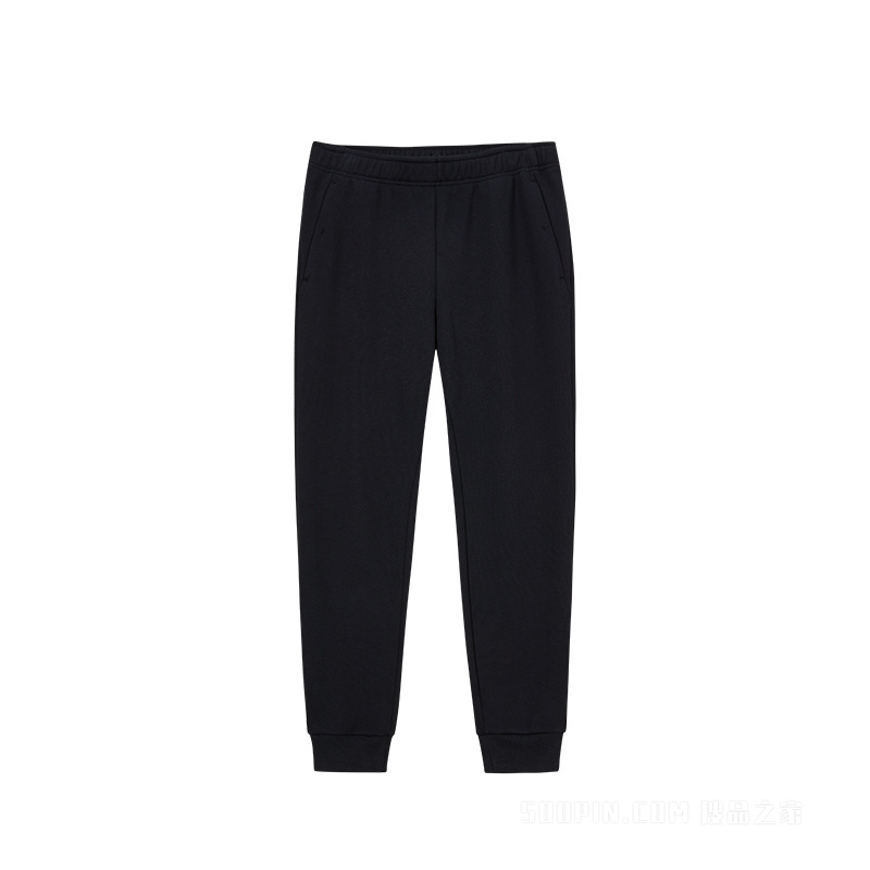 安踏训练男子密暖绒针织运动长裤