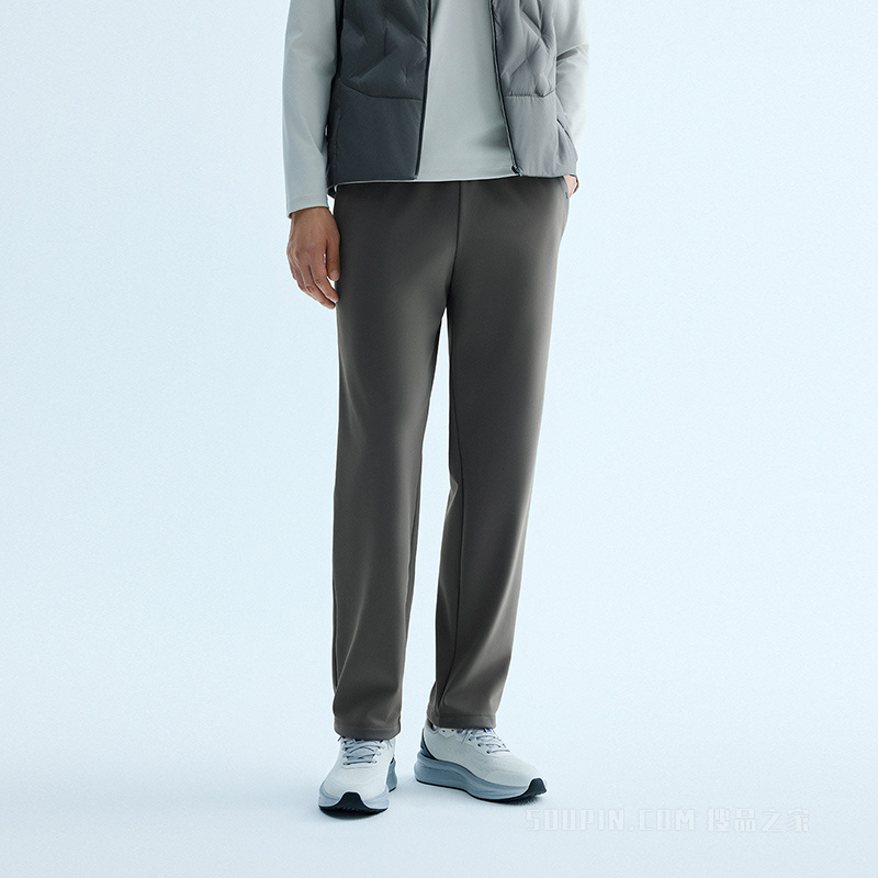 安踏型动裤男子轻暖绒针织运动长裤