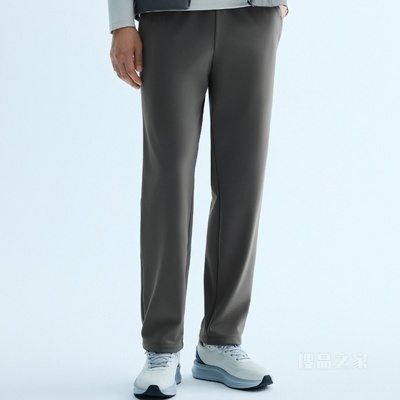 安踏型动裤男子轻暖绒针织运动长裤