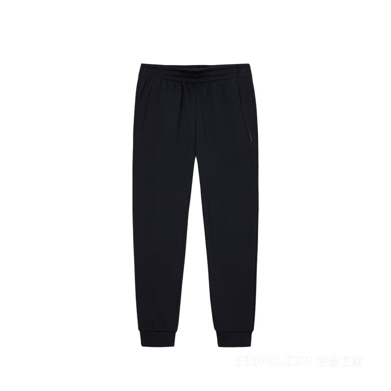 安踏训练男子密暖绒针织运动长裤