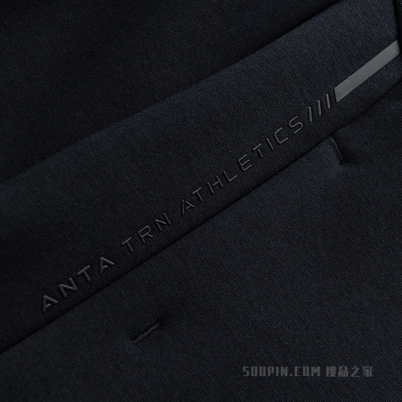 安踏训练男子密暖绒针织运动长裤