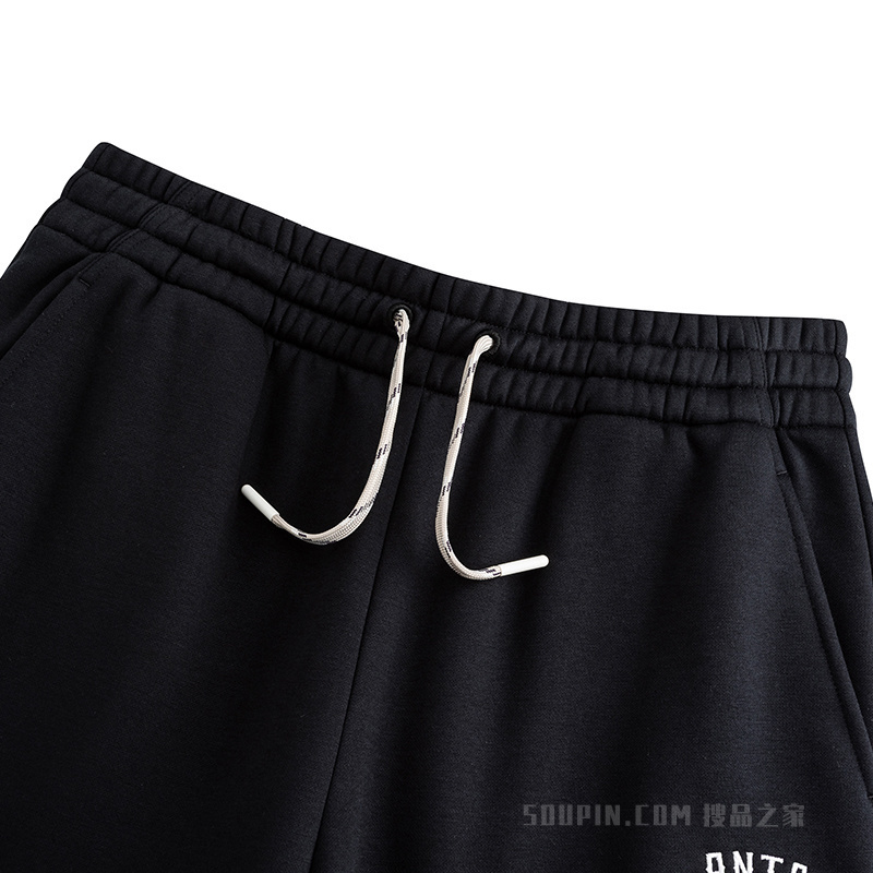 安踏运动复古女子泡芙绒针织运动长裤