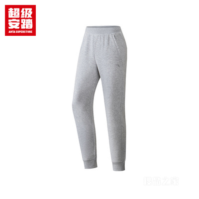超级安踏跑训女子密暖绒针织运动长裤
