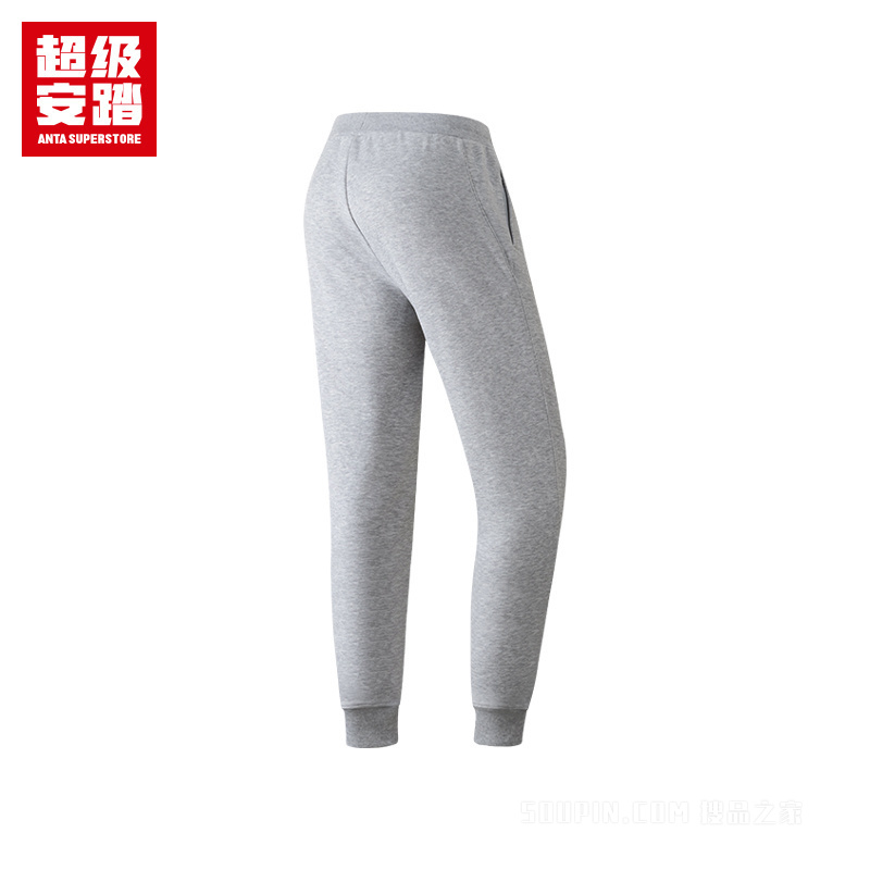 超级安踏跑训女子密暖绒针织运动长裤