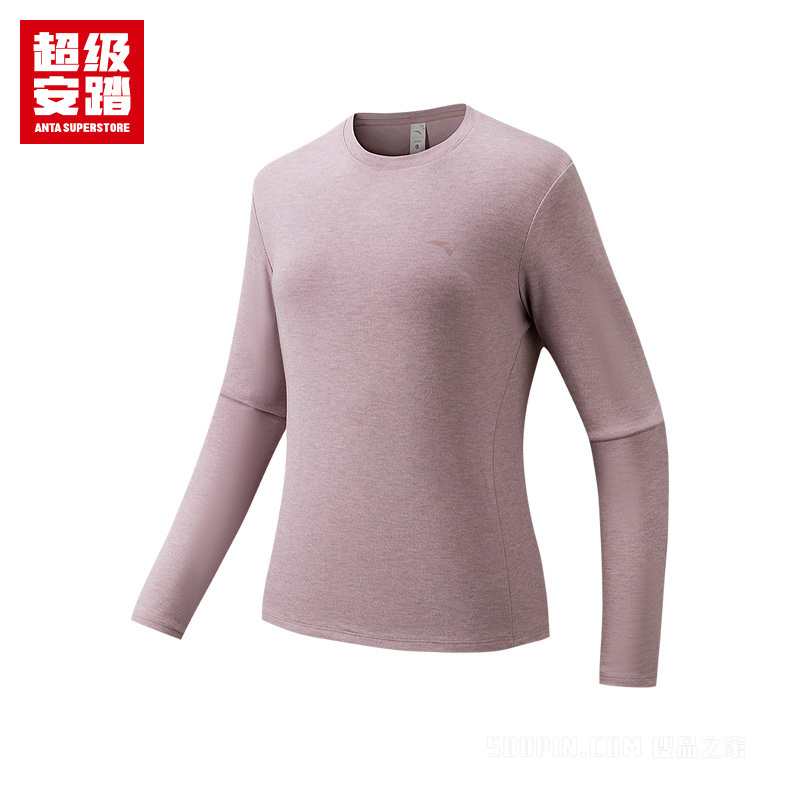 超级安踏跑训女子抗菌长袖针织衫