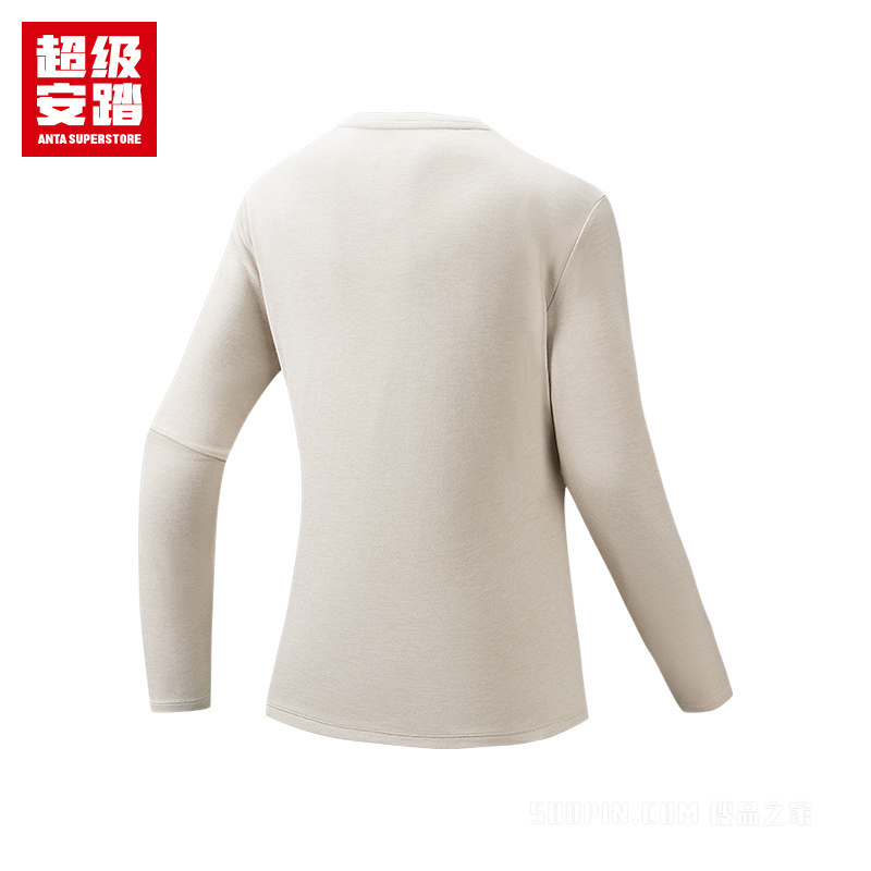 超级安踏跑训女子抗菌长袖针织衫
