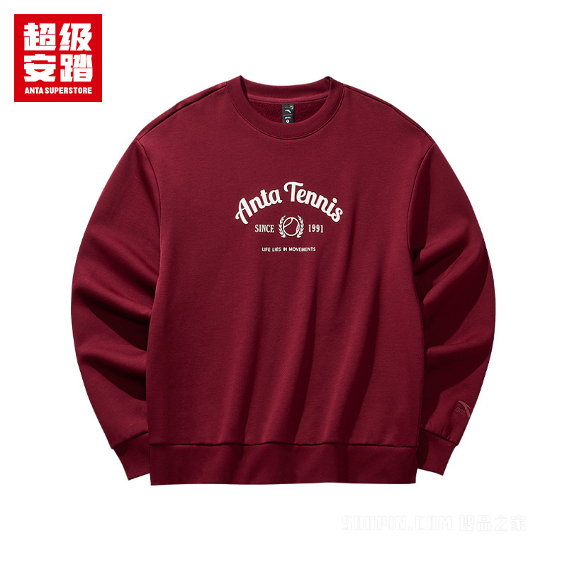 超级安踏潮流文化女子密暖绒套头卫衣