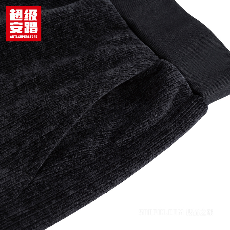 超级安踏潮流文化女子密暖绒针织运动长裤