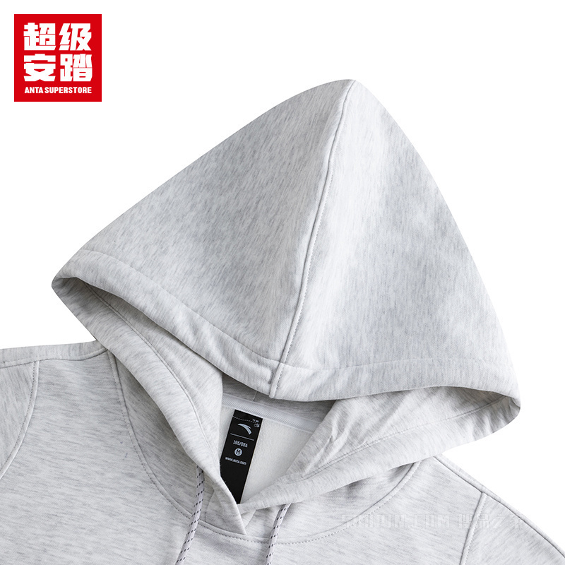 超级安踏潮流文化女子密暖绒连帽卫衣