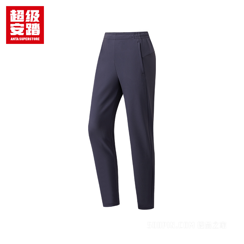 超级安踏跑训女子轻暖绒针织运动长裤