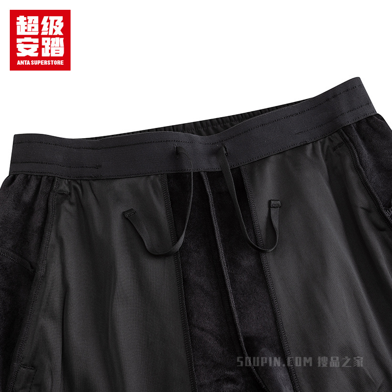 超级安踏跑训女子轻暖绒针织运动长裤