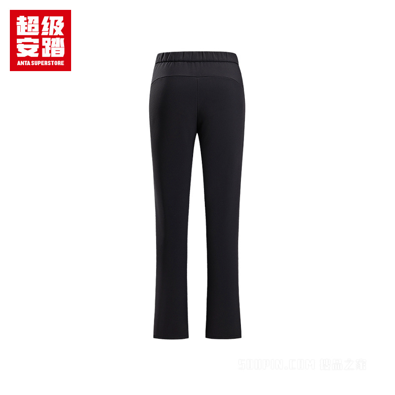 超级安踏跑训女子轻暖绒防泼水梭织运动长裤