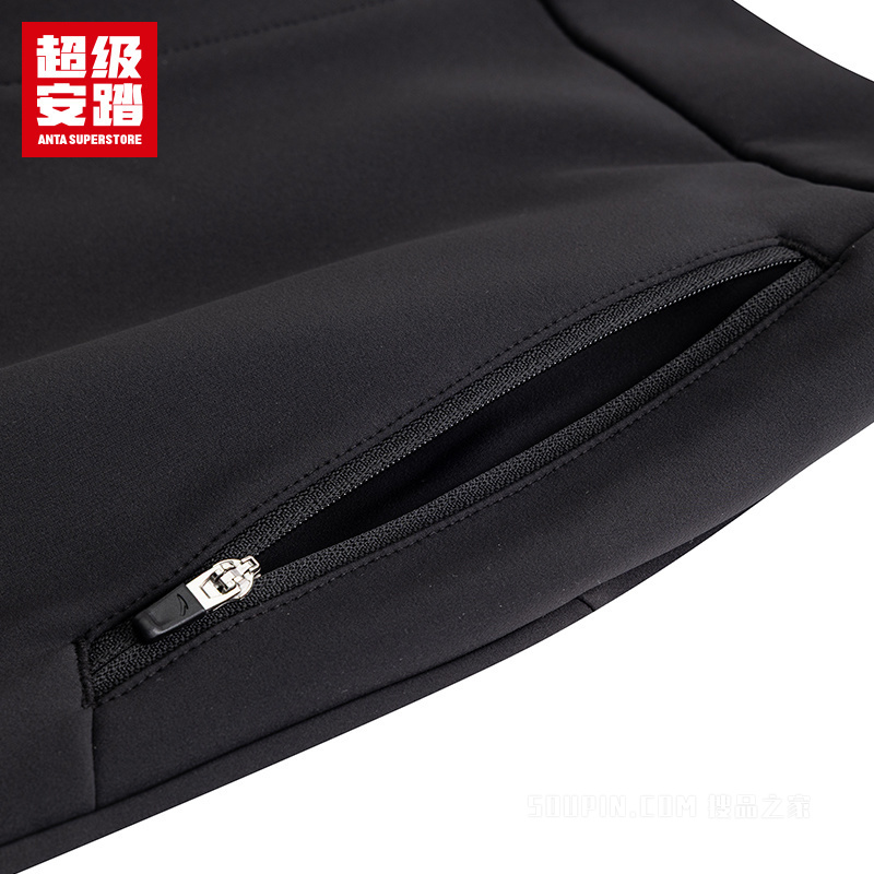 超级安踏跑训女子轻暖绒防泼水梭织运动长裤