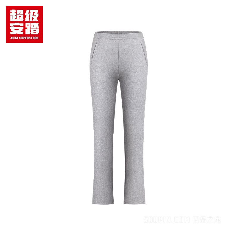 超级安踏潮流文化女子密暖绒针织运动长裤
