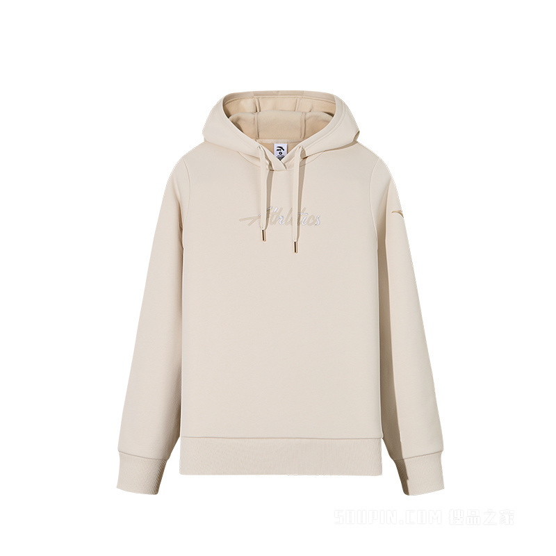 安踏训练女子密暖绒连帽卫衣