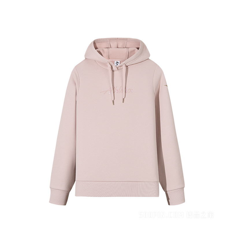 安踏训练女子密暖绒连帽卫衣