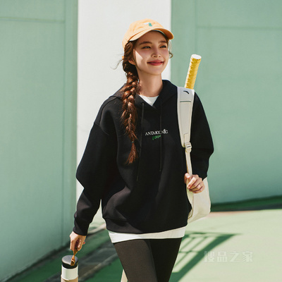 安踏生活系列ANTAICONIC女子弹力动型科技连帽卫衣