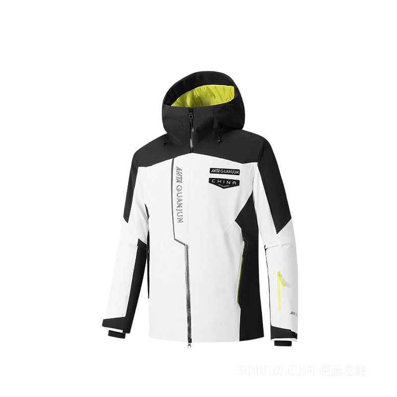 安踏冠军滑雪男子防泼水滑雪服厚外套
