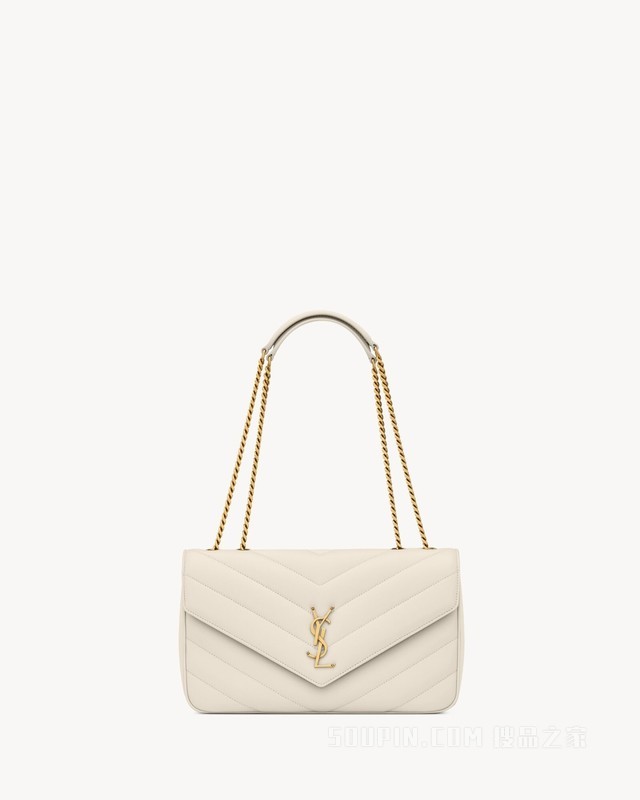 LOULOU中号绗缝小羊皮手袋