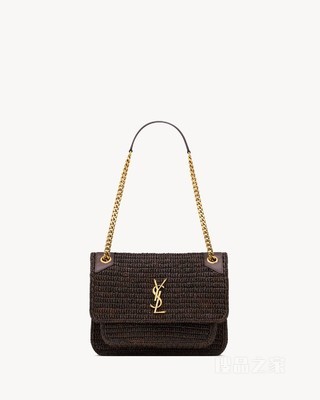 NIKI中号拉菲草手袋