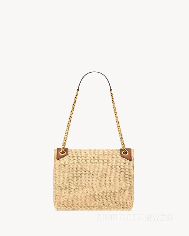 NIKI中号拉菲草手袋