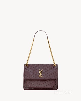 NIKI中号复古皮革手袋