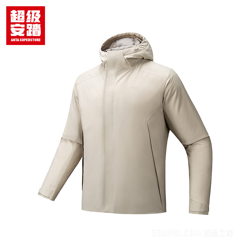 超级安踏城市通勤男子防泼水羽绒服