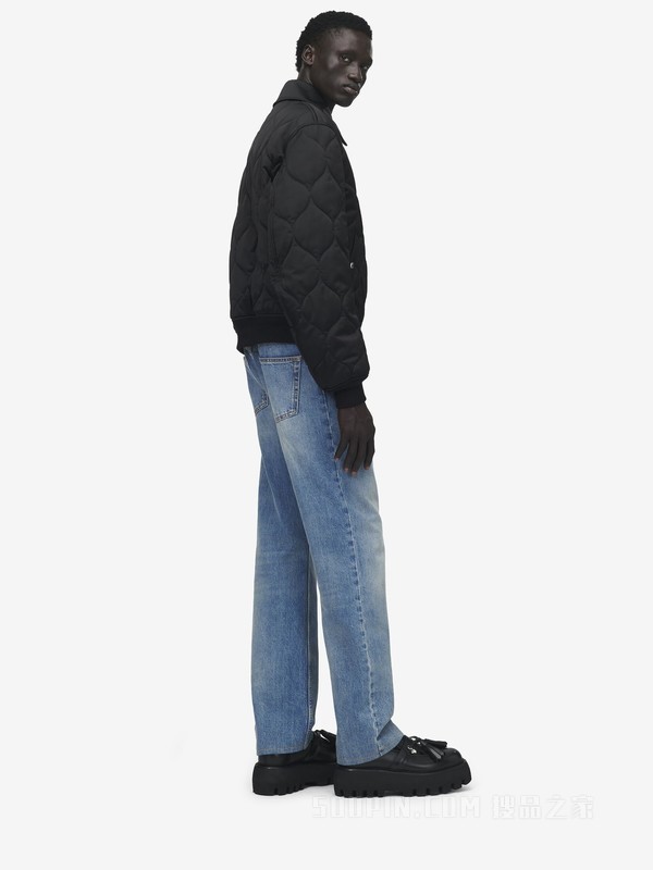 仿水晶标志绗缝夹克