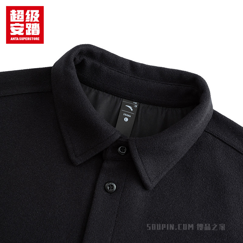 超级安踏潮流文化男子密暖绒休闲外套
