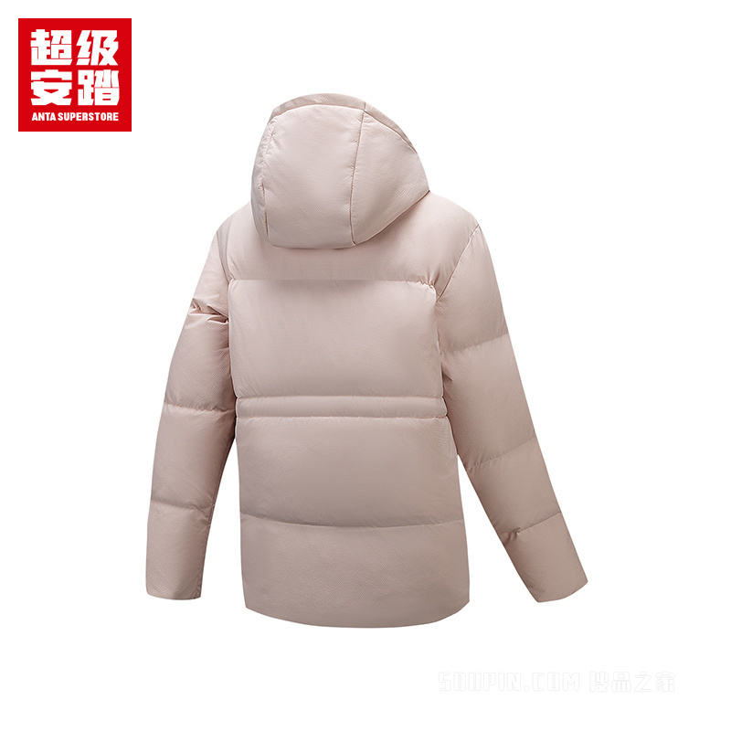 超级安踏潮流文化女子防泼水防风中长款羽绒服