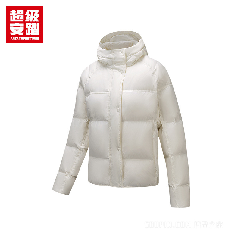超级安踏潮流文化女子防泼水羽绒服