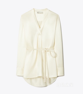 粘纤上衣 法式奶油色