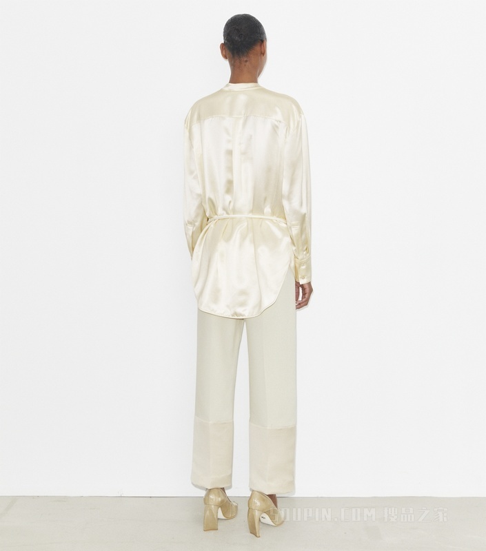 粘纤上衣 法式奶油色