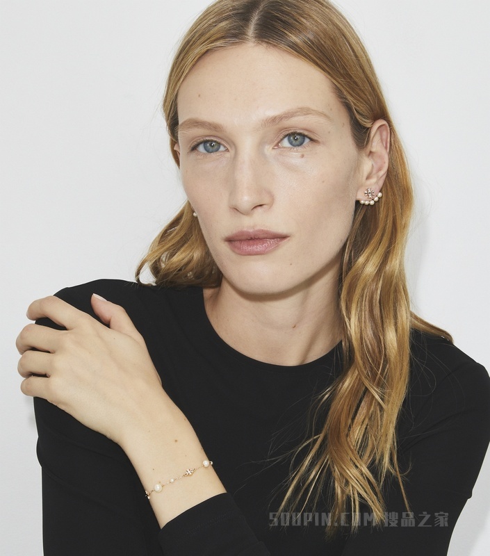 精致 Moondance 星星手链 Tory 金/水晶色/珍珠色