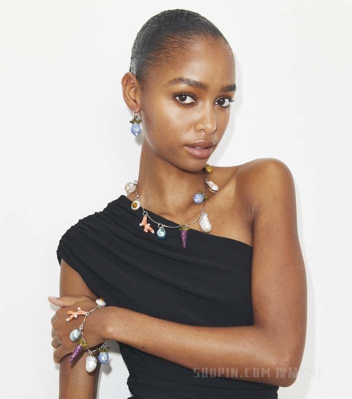 奇趣系列蔬菜吊坠手链 Tory 银/拼色