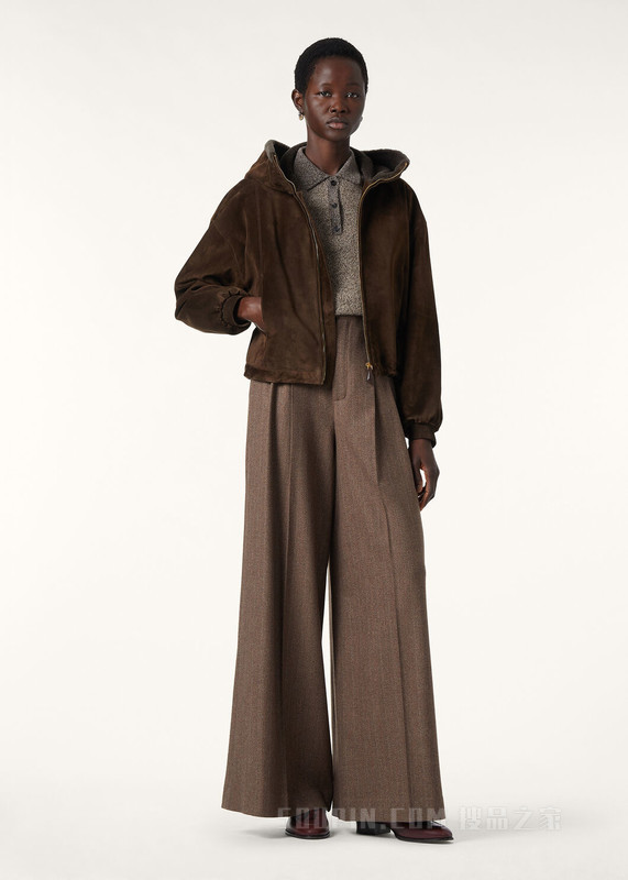 Mikael女士飞行员夹克 小牛皮