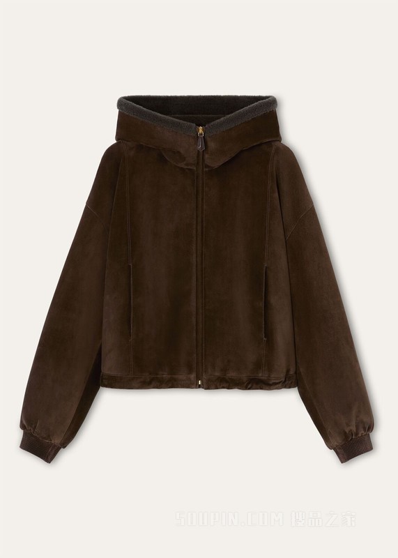 Mikael女士飞行员夹克 小牛皮