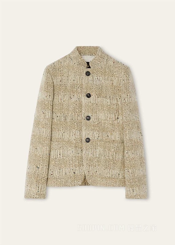 Spagna Mini女士夹克 初剪羊毛, 亚麻, 棉