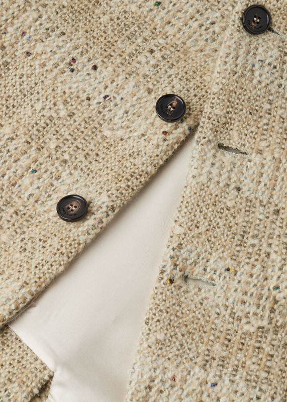 Spagna Mini女士夹克 初剪羊毛, 亚麻, 棉