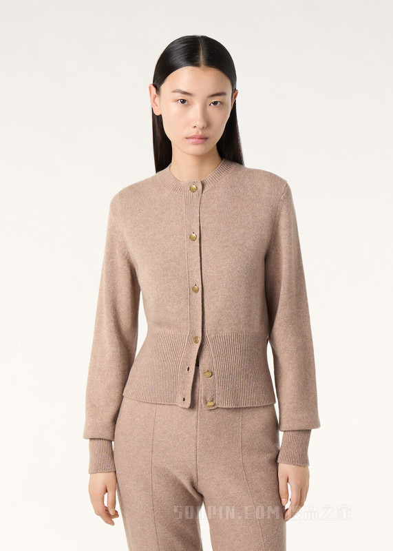 Rose Island女士开衫 羊绒, 亚麻