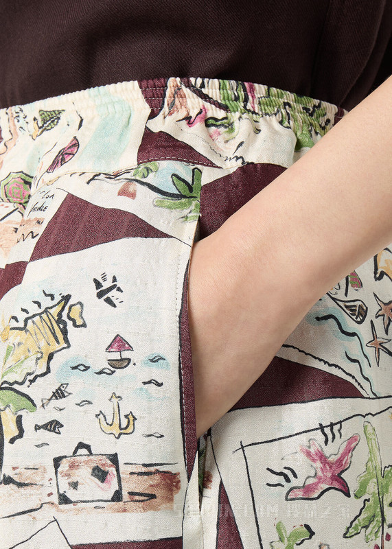 Emon女士百慕大短裤 桑蚕丝