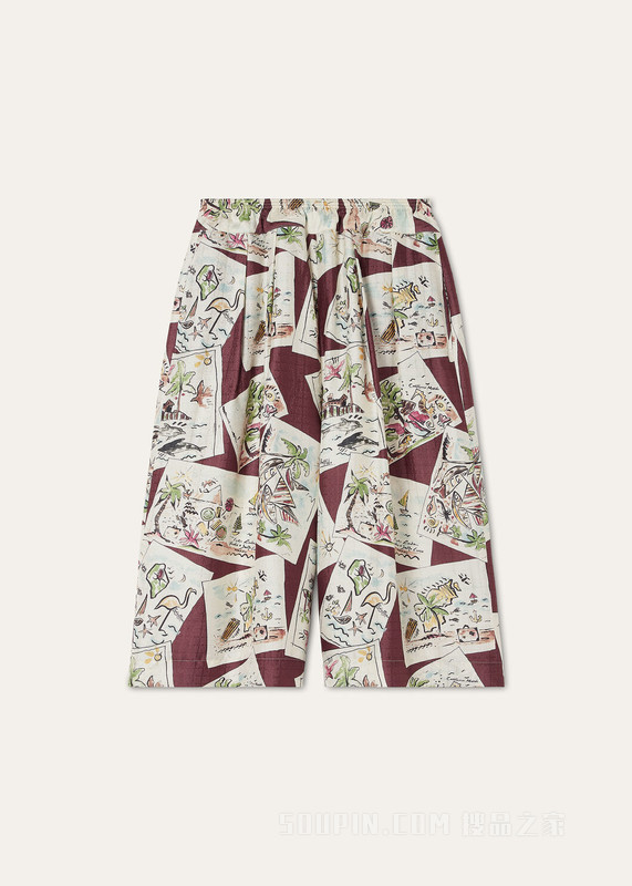 Emon女士百慕大短裤 桑蚕丝