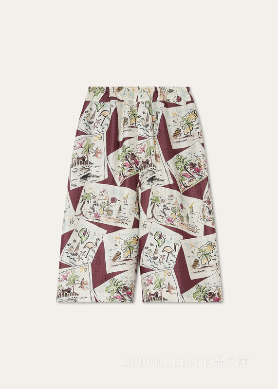 Emon女士百慕大短裤 桑蚕丝