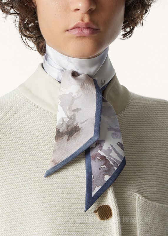 Natura delle Alpi女士条形丝巾 桑蚕丝