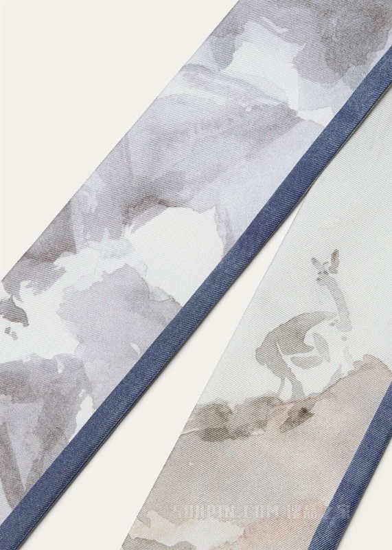 Natura delle Alpi女士条形丝巾 桑蚕丝