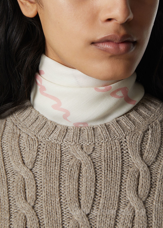 Punto Grana di Riso女士围巾 羊绒, 桑蚕丝