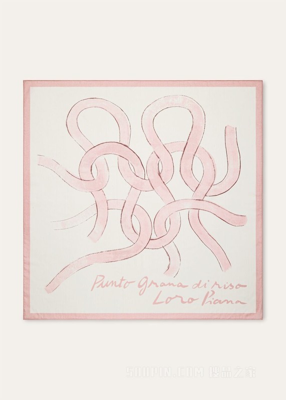 Punto Grana di Riso女士围巾 羊绒, 桑蚕丝