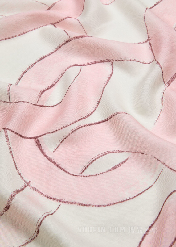 Punto Grana di Riso女士围巾 羊绒, 桑蚕丝